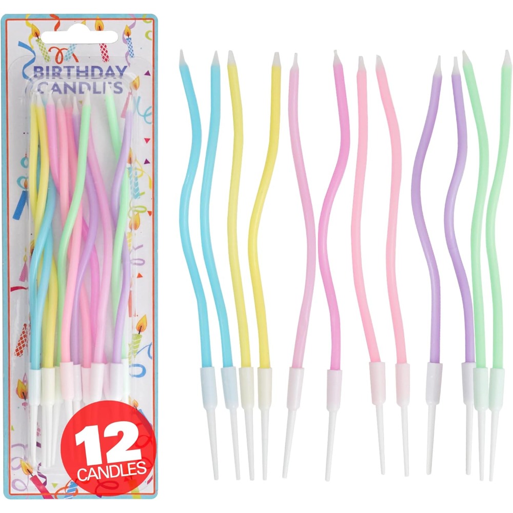 Candle Supply - Set di 12 Candeline a Spirale