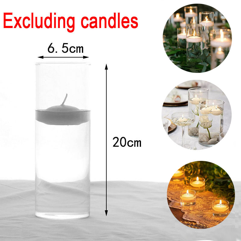 Candle Glass Supplies - 1 pz Portacandele in vetro cilindrico