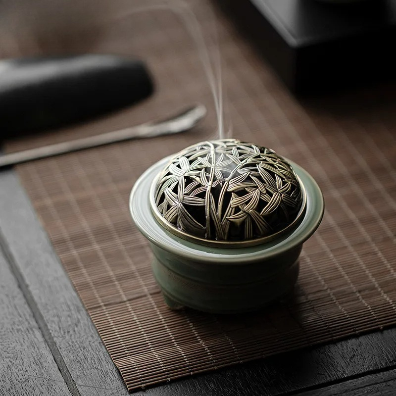 Porta Incenso in Celadon Yue K - Candle Glass Supplies recensione e prezzo