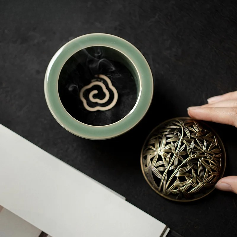 Porta Incenso in Celadon Yue K - Candle Glass Supplies recensione e prezzo